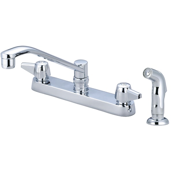 Central Brass Two Handle Cast Brass Kitchen Faucet, NPSM, Standard, Polished Chrome, Weight: 4.95 80123-A - main